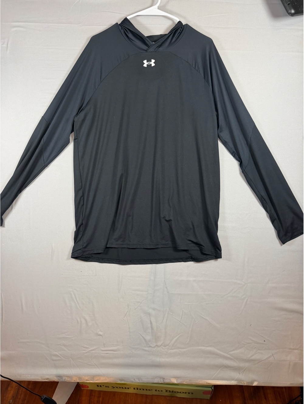 Under Armour Men's Loose Team Knockout LS Hooded Shirt Large Black
